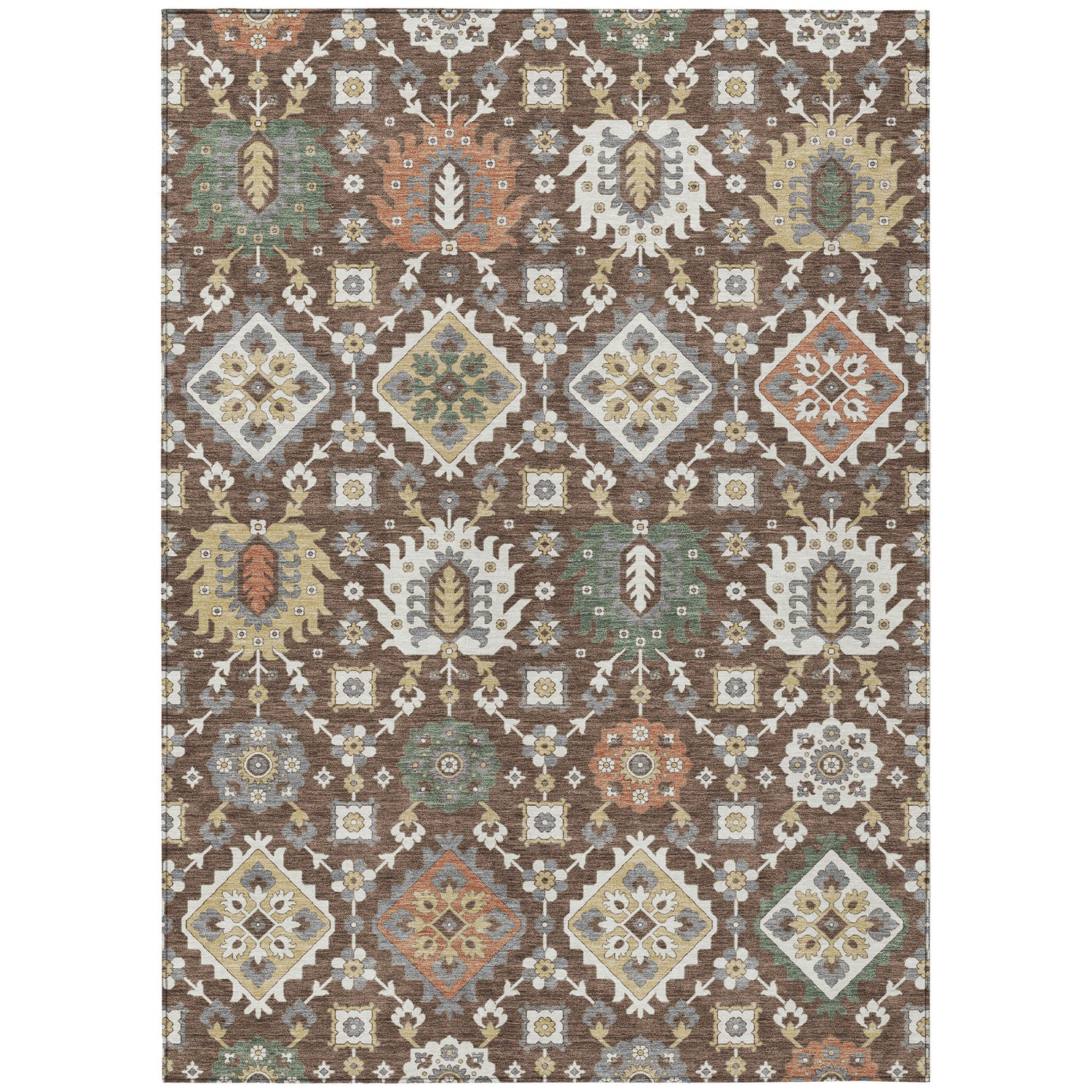 Addison Chantille ACN2200 Bohemian Machine Made Transitional Chocolate Rug