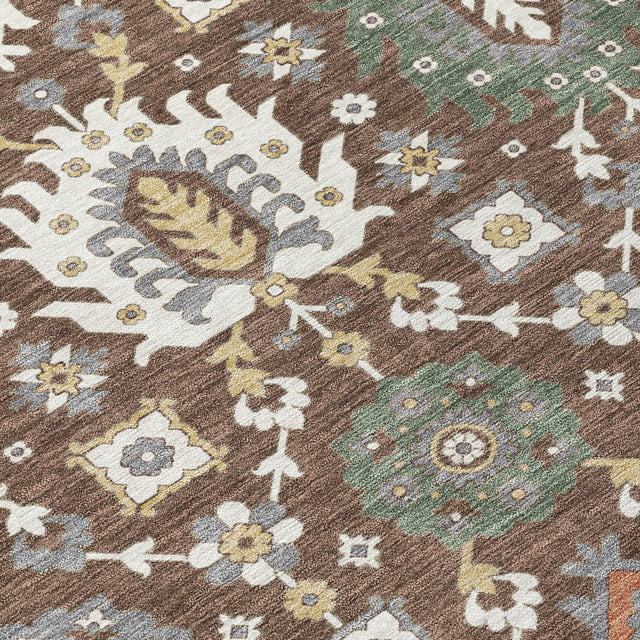 Addison Chantille ACN2200 Bohemian Machine Made Transitional Chocolate Rug