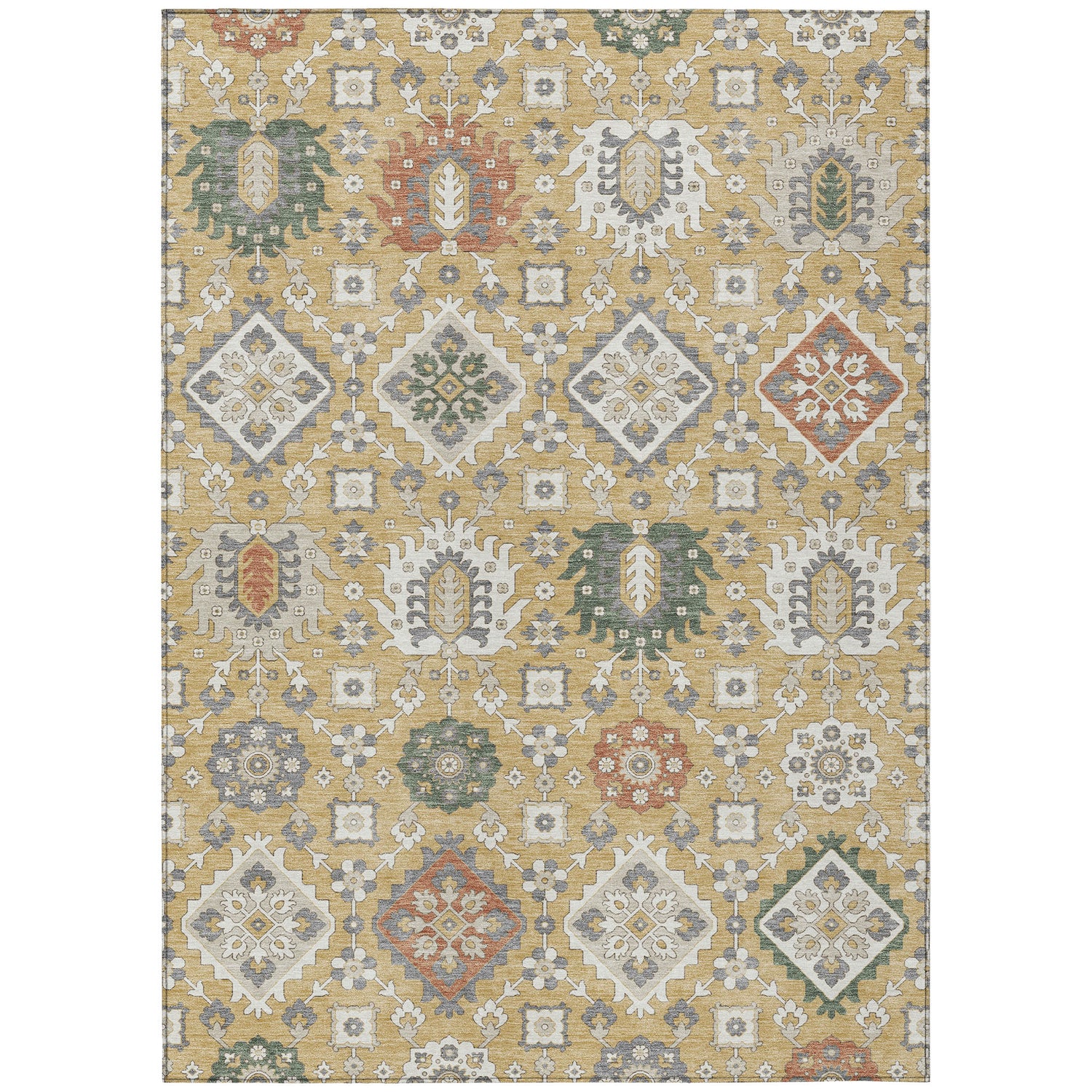 Addison Chantille ACN2200 Bohemian Machine Made Transitional Gold Rug