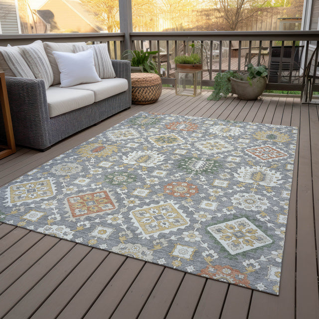 Addison Chantille ACN2200 Bohemian Machine Made Transitional Gray Rug