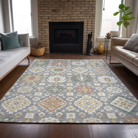 Addison Chantille ACN2200 Bohemian Machine Made Transitional Gray Rug