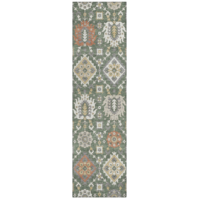 Addison Chantille ACN2200 Bohemian Machine Made Transitional Green Rug