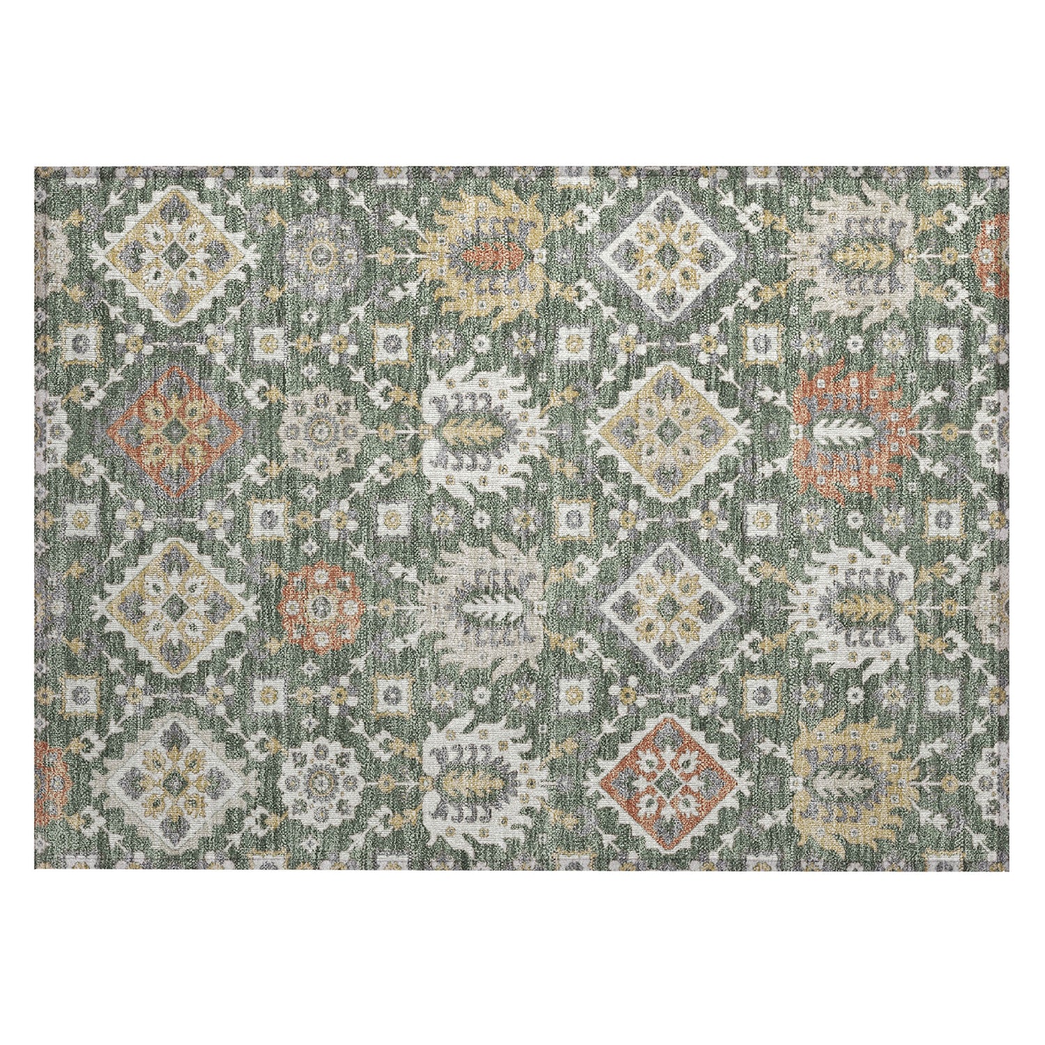 Addison Chantille ACN2200 Bohemian Machine Made Transitional Green Rug