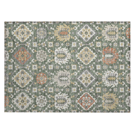 Addison Chantille ACN2200 Bohemian Machine Made Transitional Green Rug