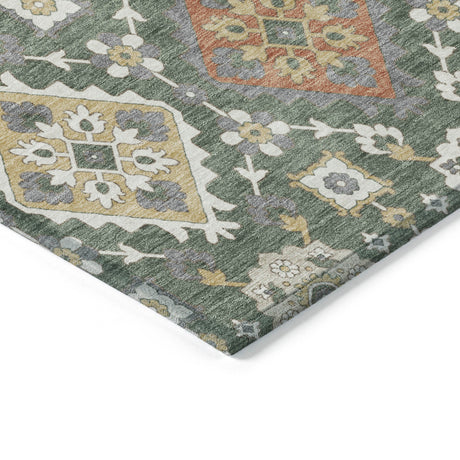 Addison Chantille ACN2200 Bohemian Machine Made Transitional Green Rug