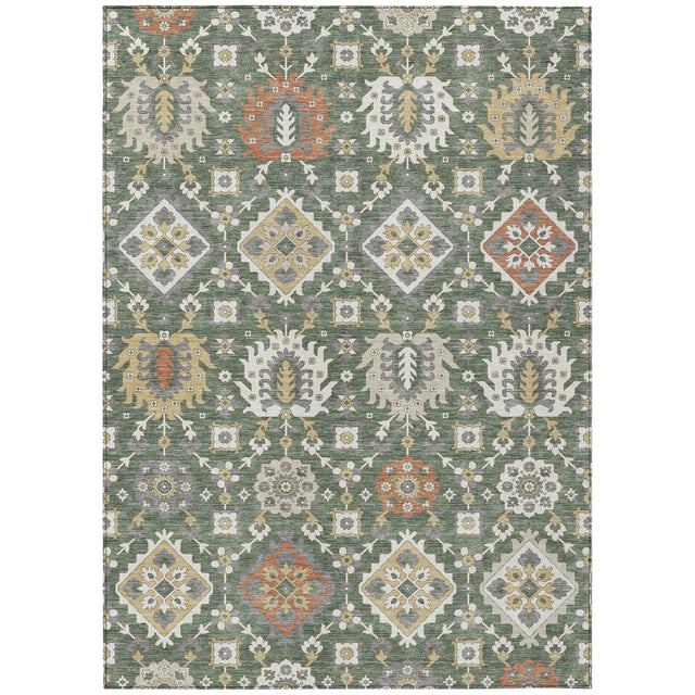 Addison Chantille ACN2200 Bohemian Machine Made Transitional Green Rug