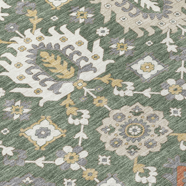 Addison Chantille ACN2200 Bohemian Machine Made Transitional Green Rug