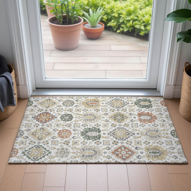 Addison Chantille ACN2200 Bohemian Machine Made Transitional Ivory Rug