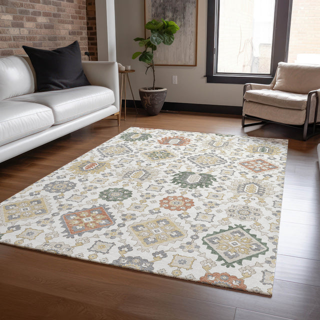 Addison Chantille ACN2200 Bohemian Machine Made Transitional Ivory Rug