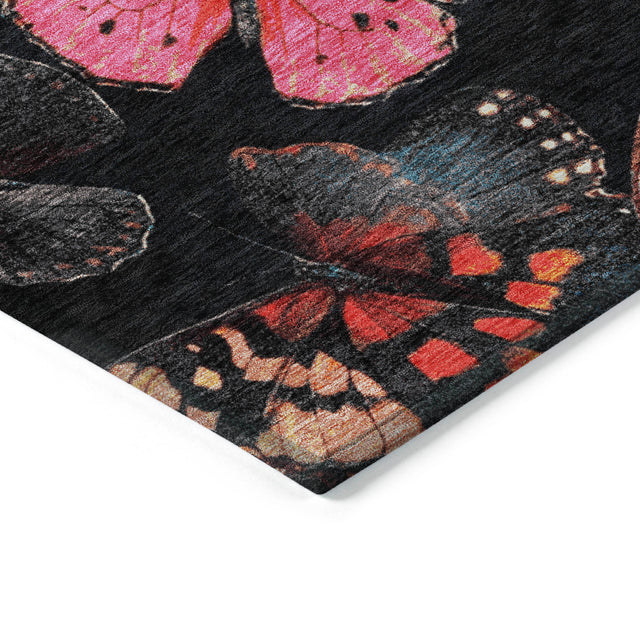 Addison Chantille ACN2201 Animal Machine Made Transitional Black Rug