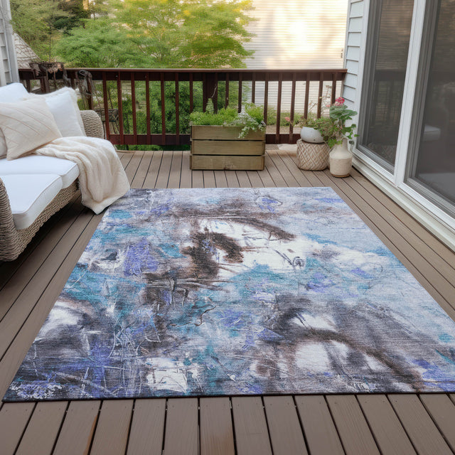 Addison Chantille ACN2202 Abstract Machine Made Transitional Lavender Rug