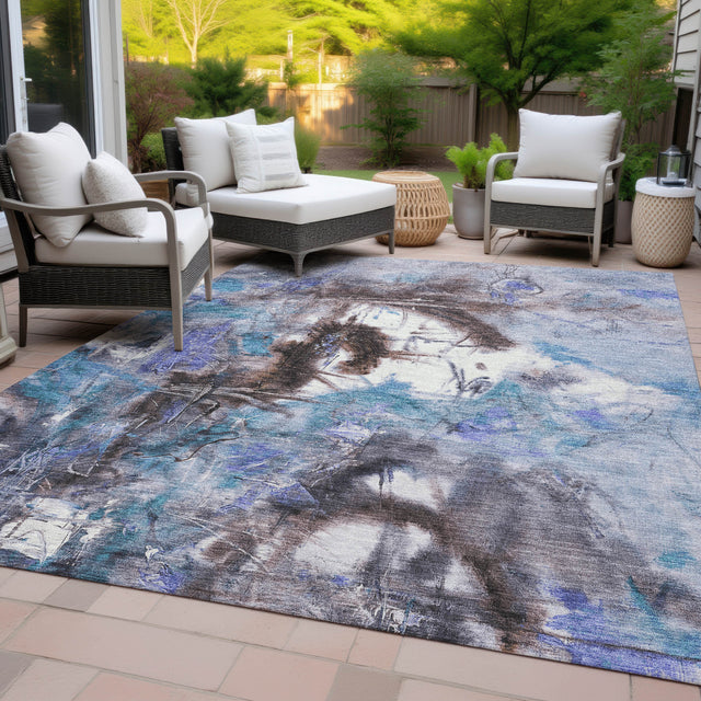 Addison Chantille ACN2202 Abstract Machine Made Transitional Lavender Rug