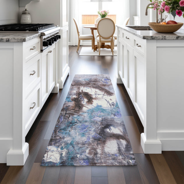 Addison Chantille ACN2202 Abstract Machine Made Transitional Lavender Rug