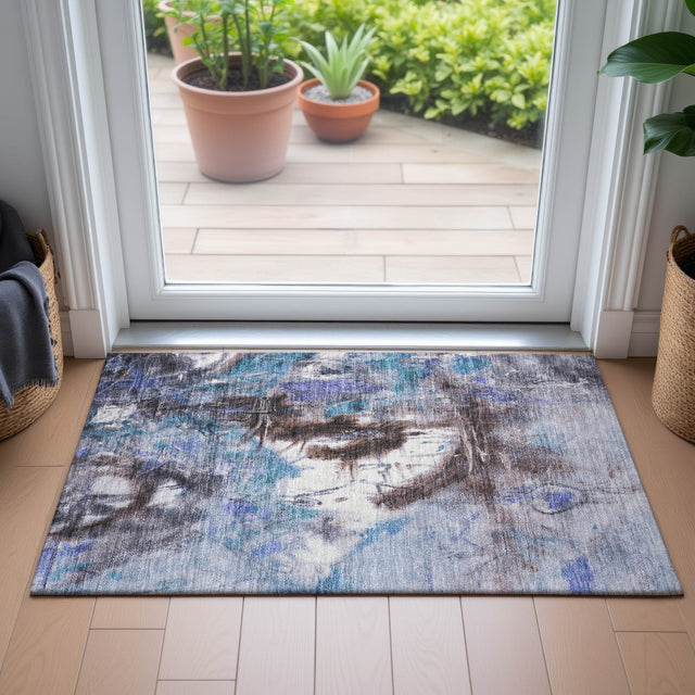 Addison Chantille ACN2202 Abstract Machine Made Transitional Lavender Rug