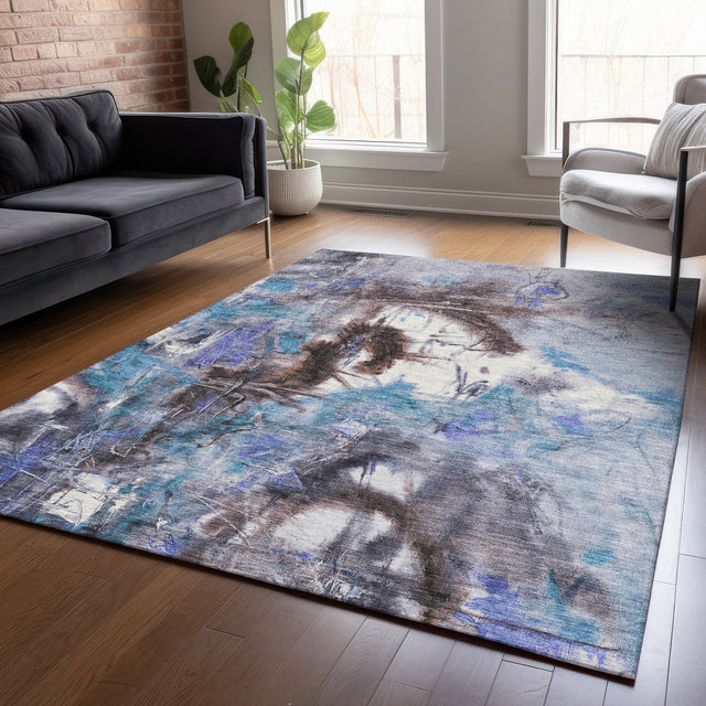 Addison Chantille ACN2202 Abstract Machine Made Transitional Lavender Rug