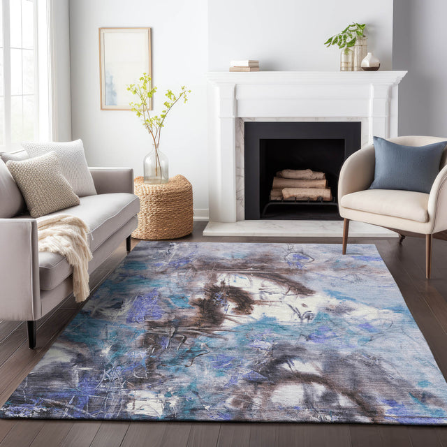 Addison Chantille ACN2202 Abstract Machine Made Transitional Lavender Rug