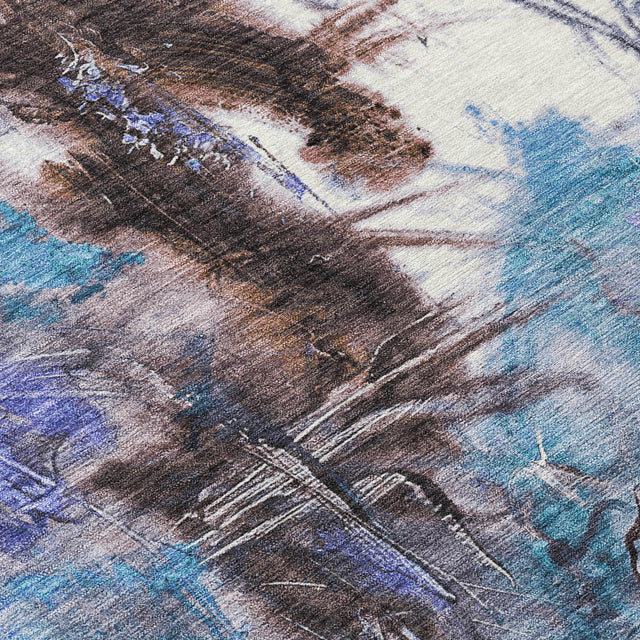 Addison Chantille ACN2202 Abstract Machine Made Transitional Lavender Rug