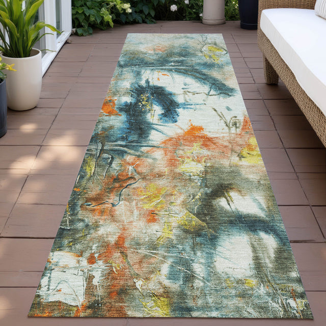 Addison Chantille ACN2202 Abstract Machine Made Transitional Sage Rug