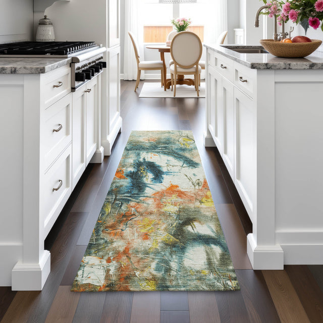 Addison Chantille ACN2202 Abstract Machine Made Transitional Sage Rug
