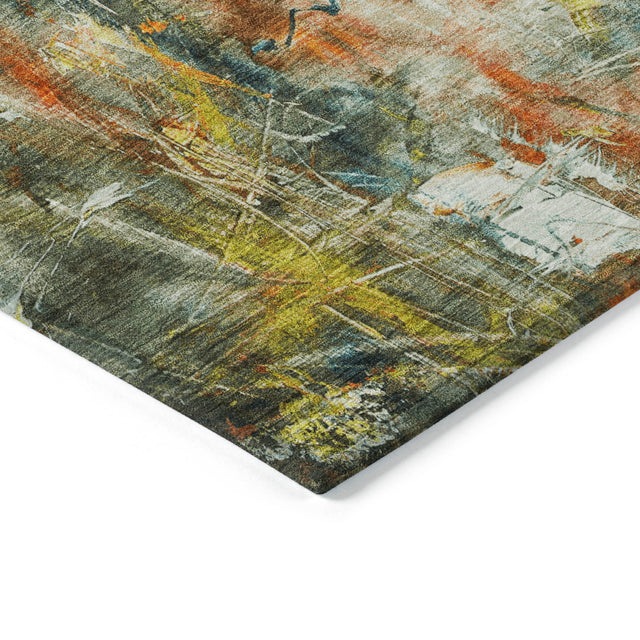 Addison Chantille ACN2202 Abstract Machine Made Transitional Sage Rug