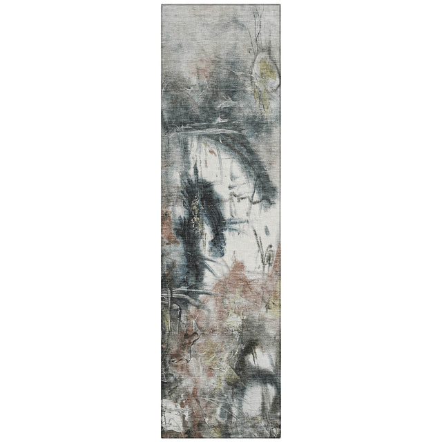 Addison Chantille ACN2202 Abstract Machine Made Transitional Taupe Rug