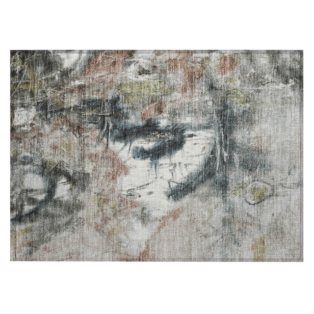 Addison Chantille ACN2202 Abstract Machine Made Transitional Taupe Rug