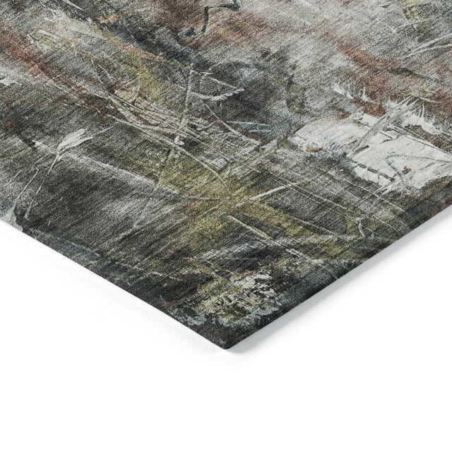 Addison Chantille ACN2202 Abstract Machine Made Transitional Taupe Rug