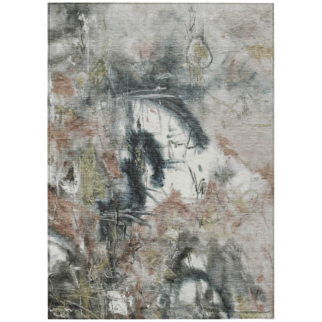 Addison Chantille ACN2202 Abstract Machine Made Transitional Taupe Rug