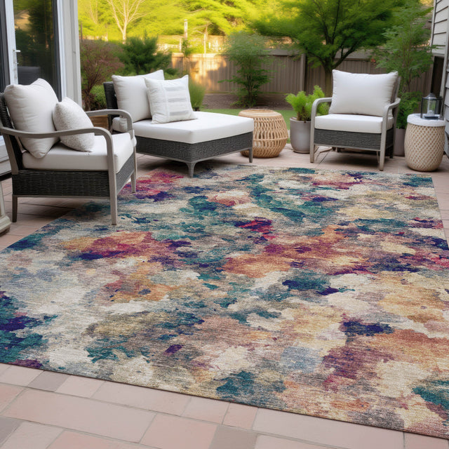Addison Chantille ACN2203 Abstract Machine Made Transitional Putty Rug