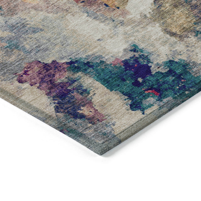 Addison Chantille ACN2203 Abstract Machine Made Transitional Putty Rug