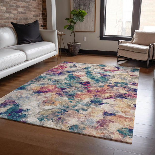 Addison Chantille ACN2203 Abstract Machine Made Transitional Putty Rug