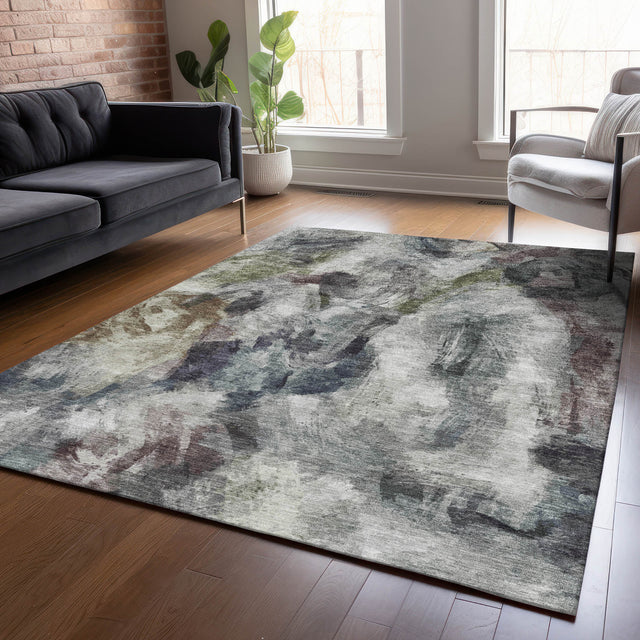 Addison Chantille ACN2204 Abstract Machine Made Transitional Gray Rug