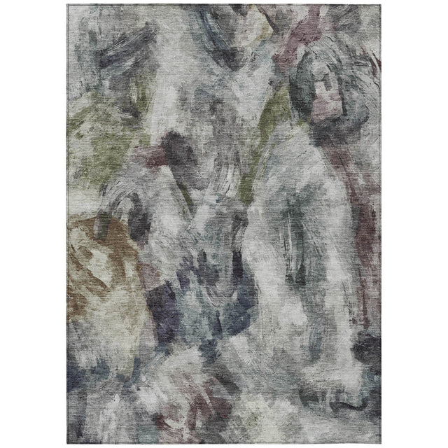 Addison Chantille ACN2204 Abstract Machine Made Transitional Gray Rug