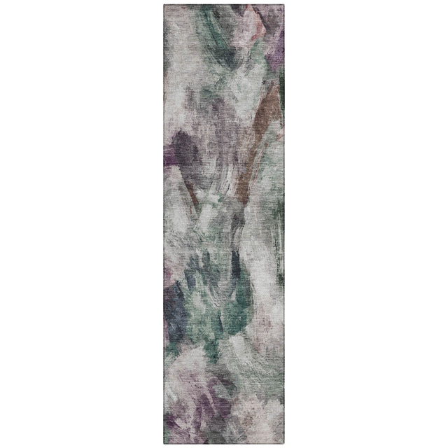 Addison Chantille ACN2204 Abstract Machine Made Transitional Green Rug