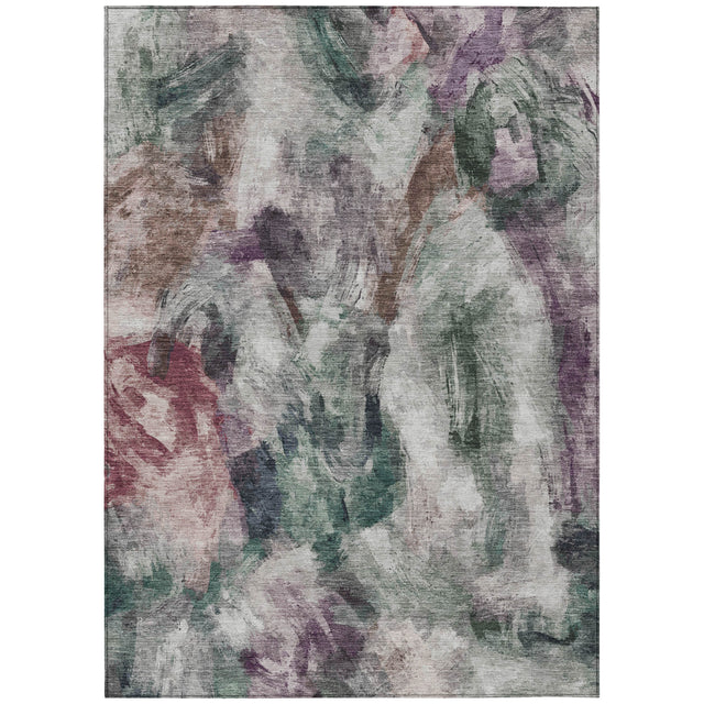 Addison Chantille ACN2204 Abstract Machine Made Transitional Green Rug