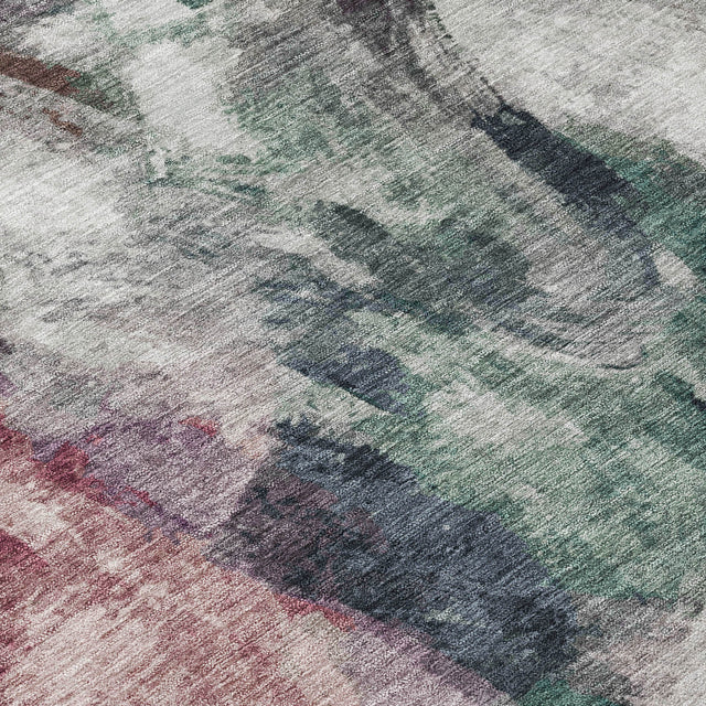 Addison Chantille ACN2204 Abstract Machine Made Transitional Green Rug