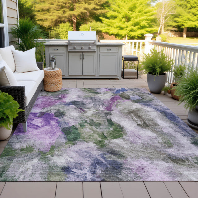Addison Chantille ACN2204 Abstract Machine Made Transitional Lavender Rug