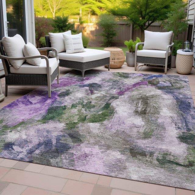 Addison Chantille ACN2204 Abstract Machine Made Transitional Lavender Rug