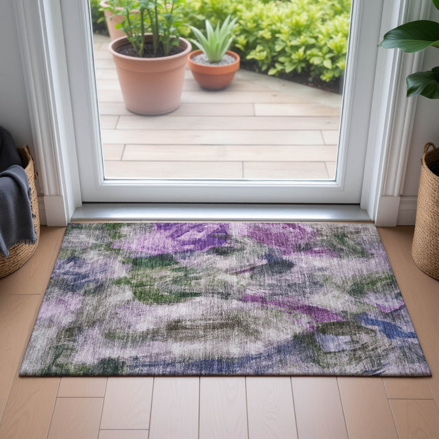 Addison Chantille ACN2204 Abstract Machine Made Transitional Lavender Rug