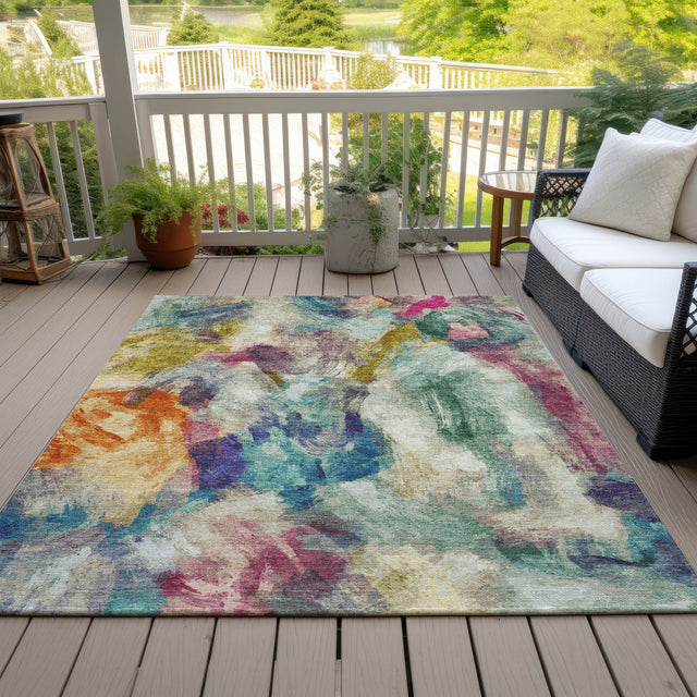 Addison Chantille ACN2204 Abstract Machine Made Transitional Sage Rug