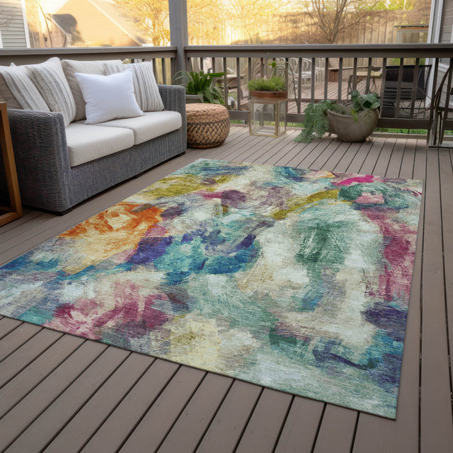 Addison Chantille ACN2204 Abstract Machine Made Transitional Sage Rug