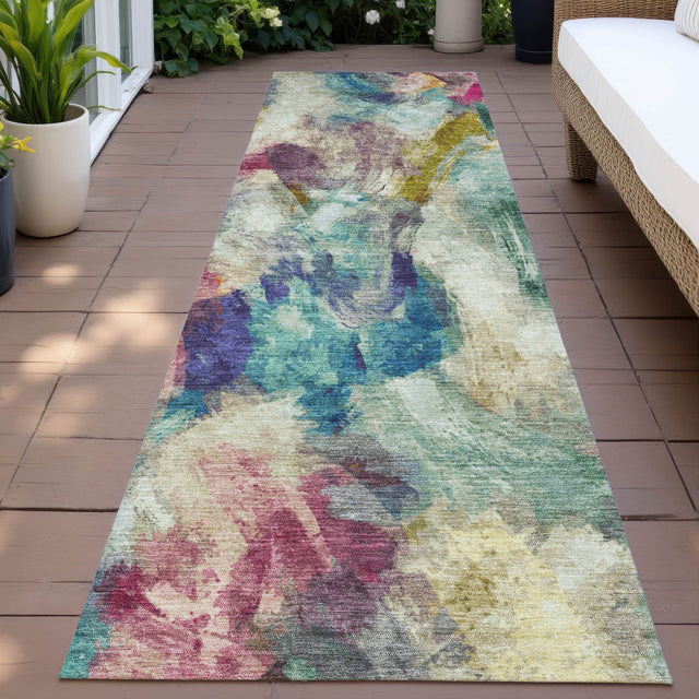 Addison Chantille ACN2204 Abstract Machine Made Transitional Sage Rug