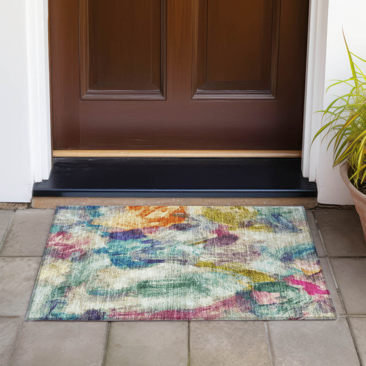 Addison Chantille ACN2204 Abstract Machine Made Transitional Sage Rug