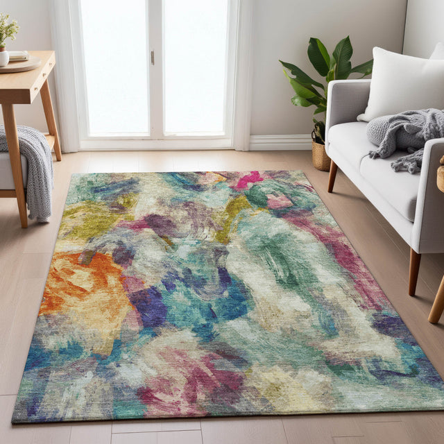 Addison Chantille ACN2204 Abstract Machine Made Transitional Sage Rug