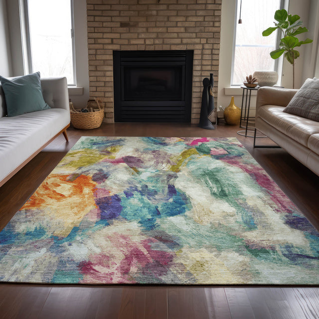 Addison Chantille ACN2204 Abstract Machine Made Transitional Sage Rug