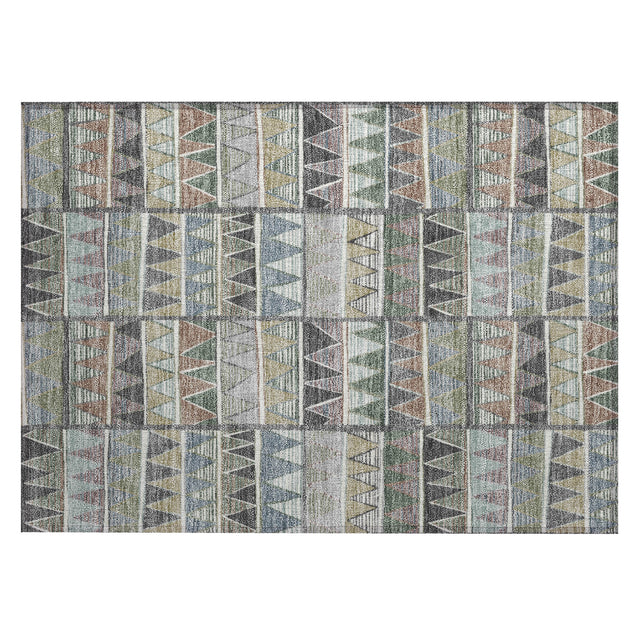 Addison Chantille ACN2205 Geometric Machine Made Transitional Gray Rug