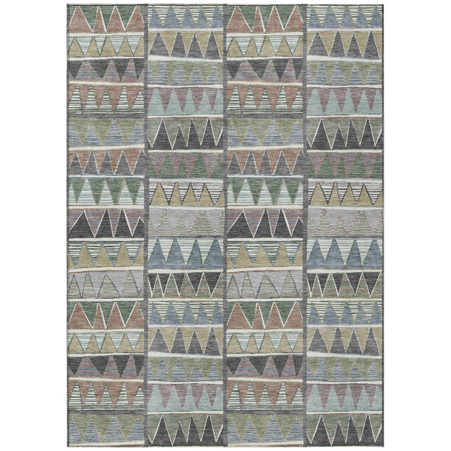 Addison Chantille ACN2205 Geometric Machine Made Transitional Gray Rug