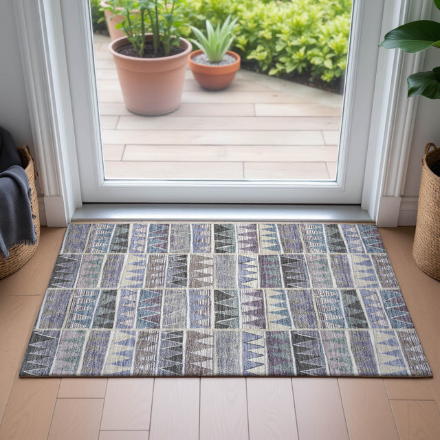 Addison Chantille ACN2205 Geometric Machine Made Transitional Lavender Rug