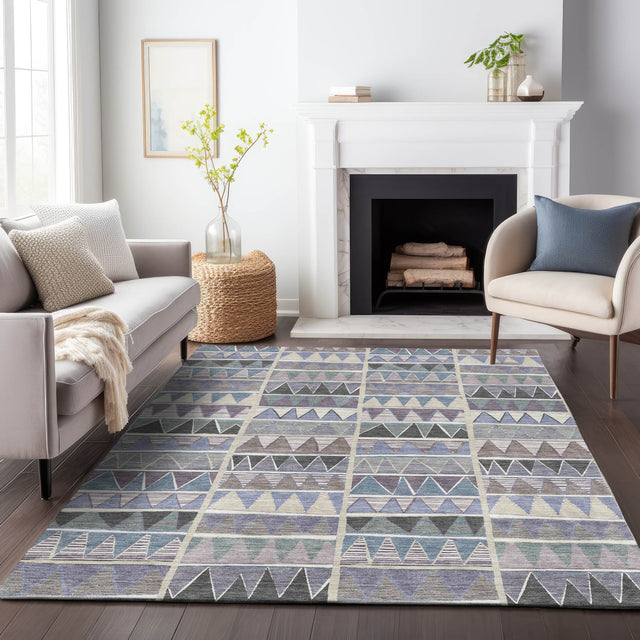 Addison Chantille ACN2205 Geometric Machine Made Transitional Lavender Rug