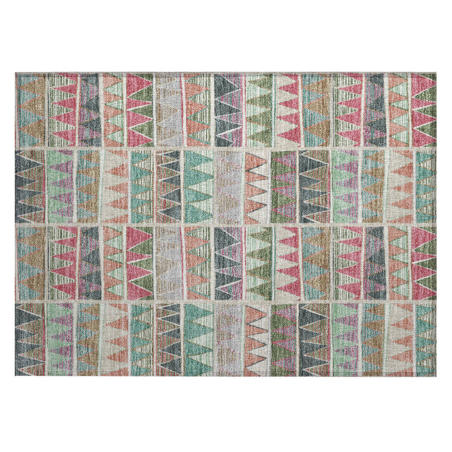 Addison Chantille ACN2205 Geometric Machine Made Transitional Salmon Rug